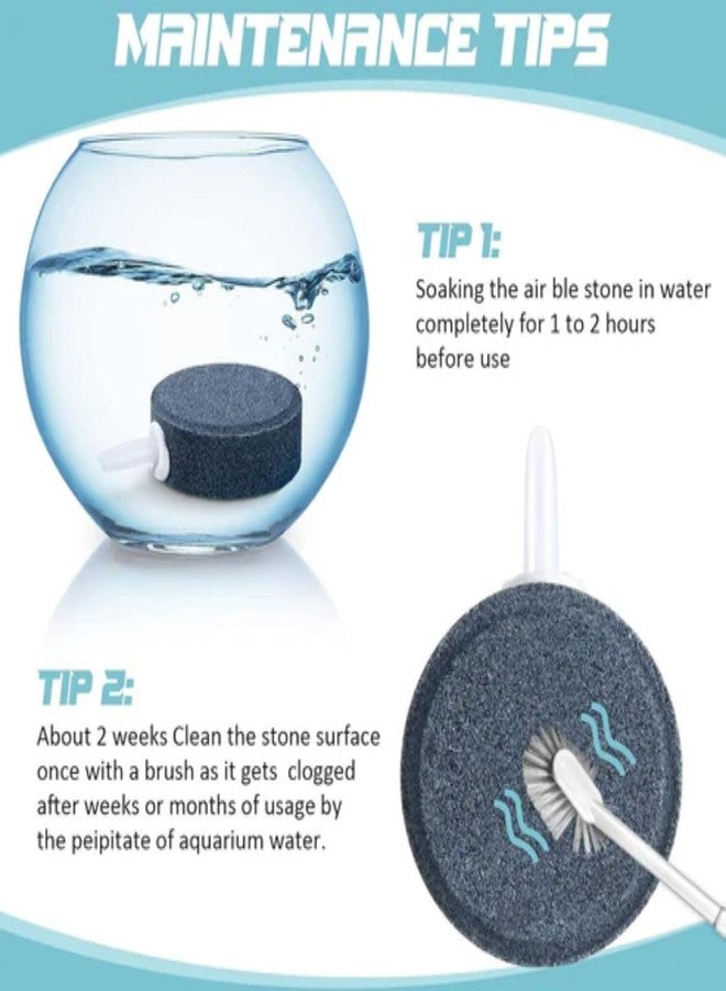 VAYINATO® Aquarium Grey Air Stone Bubbler with 2 Mtr Airtube | Enhances Water Quality with Efficient Airflow, Ideal for All Fish Species, Bubbler for Fish Tank (DK-40) - Image 3